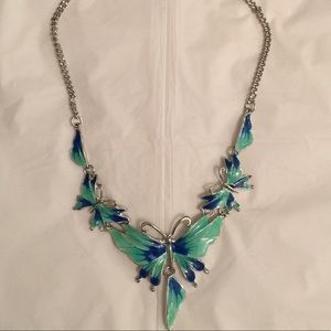 Handcrafted Butterfly necklace and earrings set